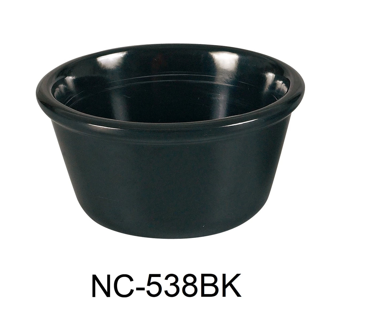 Yanco Accessories 3 3/8", 4 OZ SMOOTH RAMEKIN BLACK
