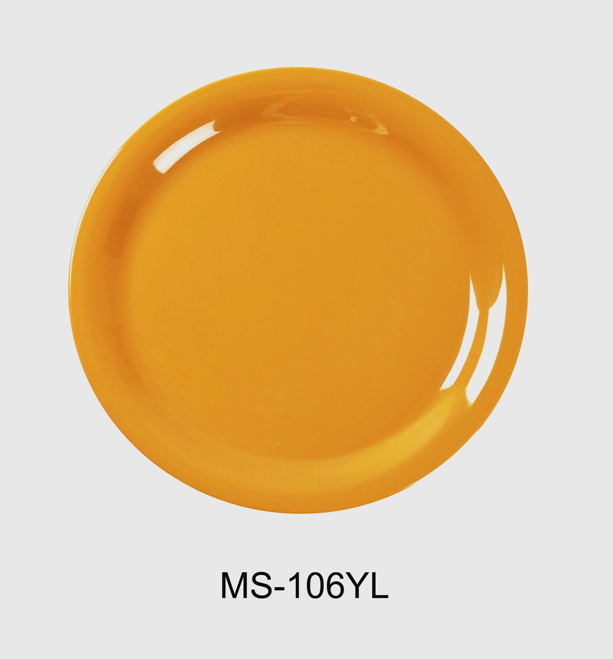 Yanco MILE STONE 6 1/2" NARROW RIM ROUND PLATE YELLOW