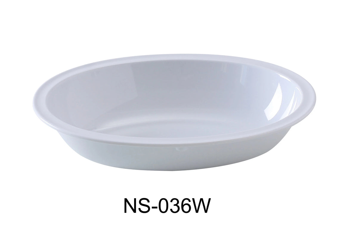 Yanco Nessico 10" X 7 1/4" X 2 1/4" Oval Bowl 36 Oz White