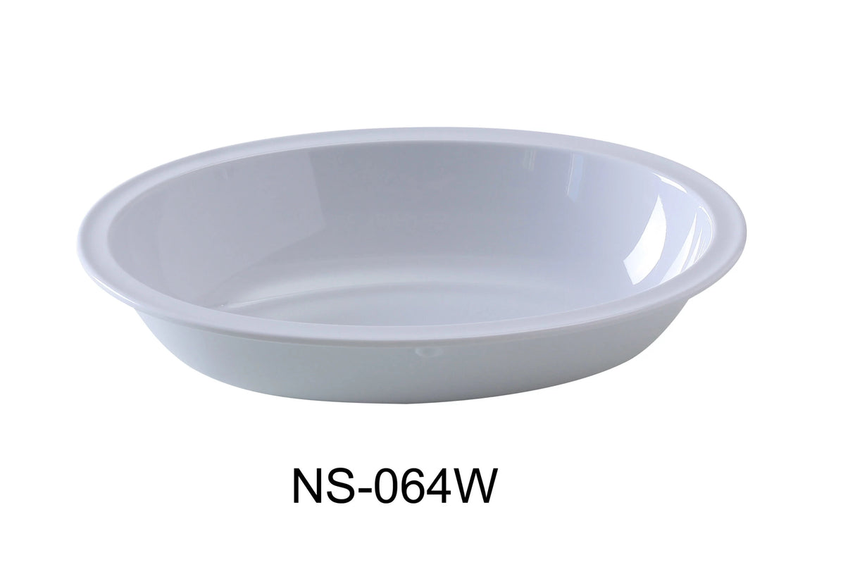 Yanco Nessico 11 3/4" X 8 1/4" X 2 3/4" Oval Bowl 64 Oz White