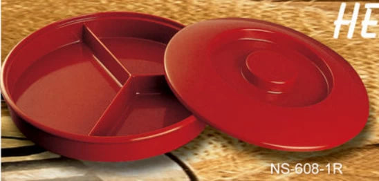 Yanco Nessico 8 1/4" Deep Divided Server W/Lid Red