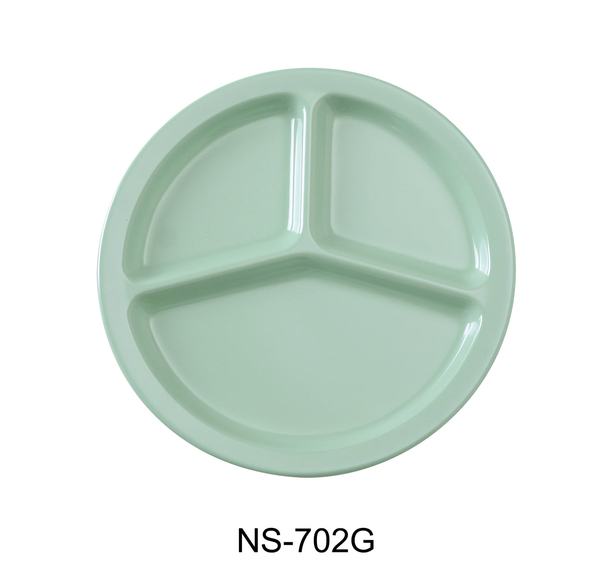 Yanco Nessico 10" 3-Compartment Plate Green