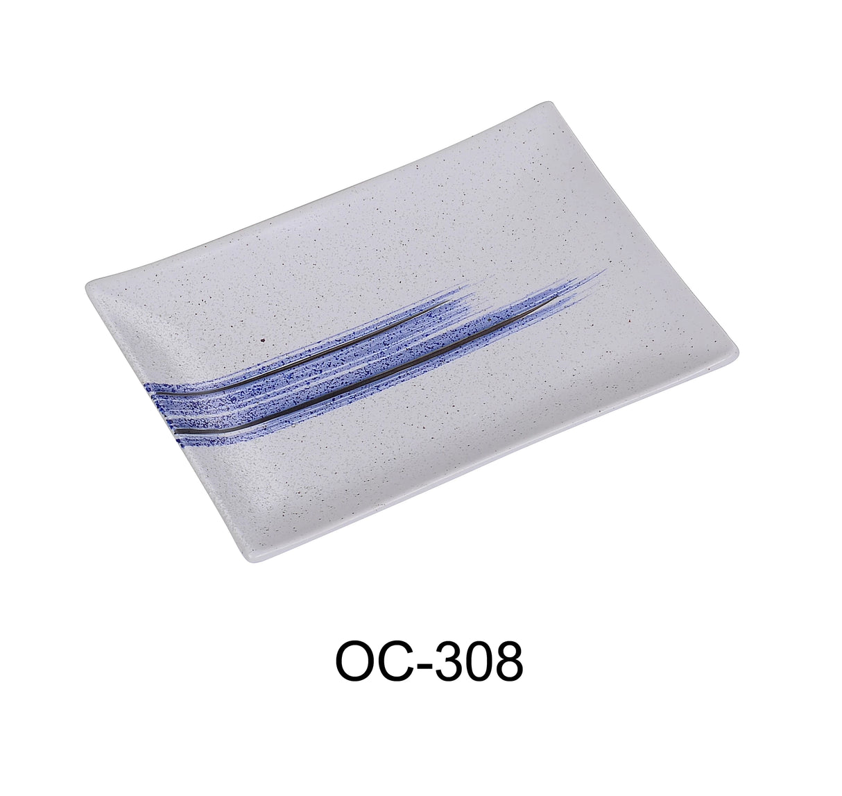 Yanco Ocean 8" X 5 1/2" X 7/8" Rectangular Plate