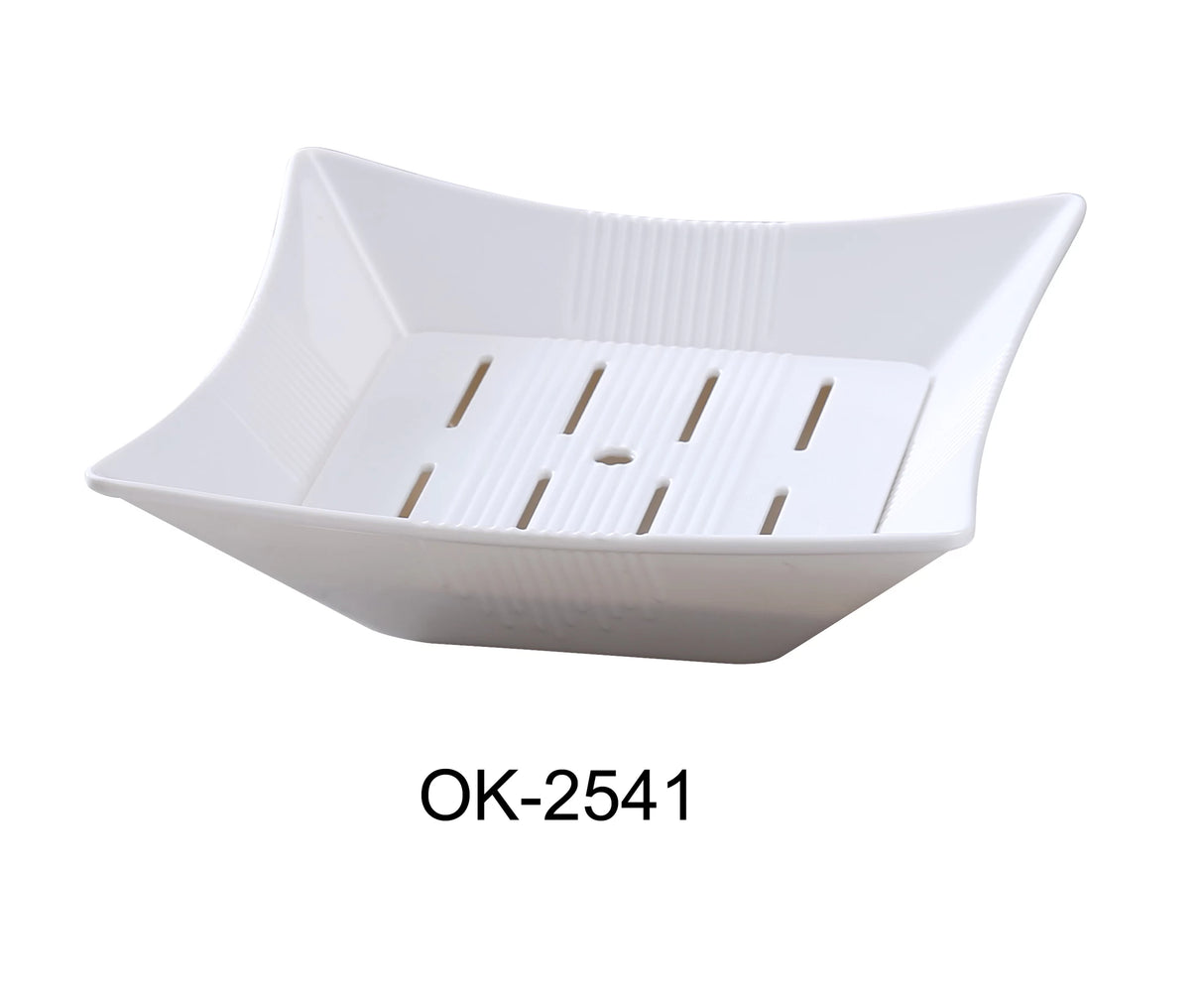 Yanco Osaka 11" X 3"H Square Seafood Bowl