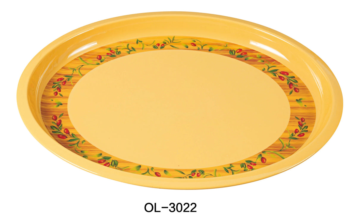 Yanco Olive 22" X 18" Turkey Platter, 1 1/4" Deep