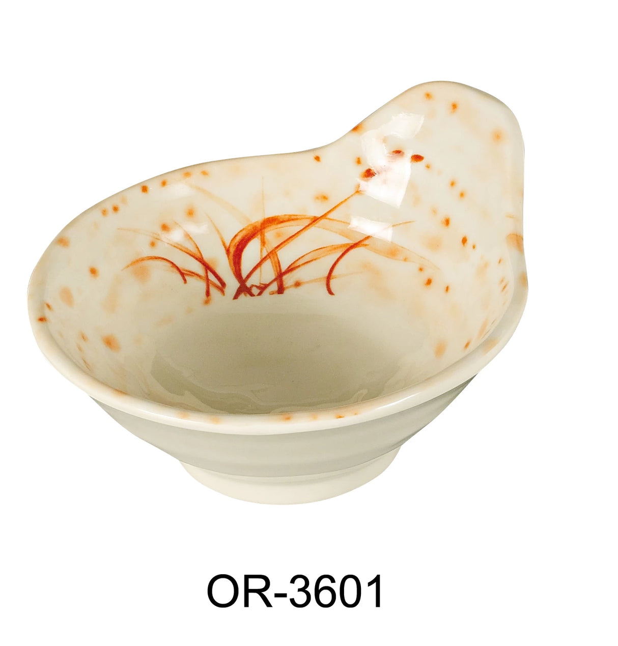 Yanco Orchis 4 1/2" Soup Bowl ( With Ear ) Gold Orchis 8 Oz