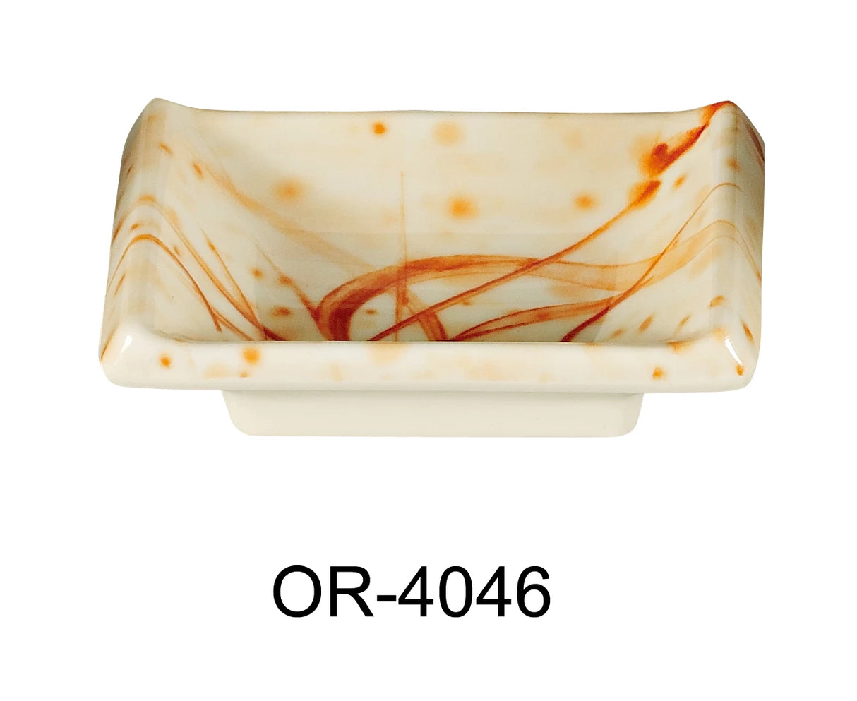 Yanco Orchis 3 3/4" X 2 1/2" Sauce Dish Gold Orchis 2.5 Oz