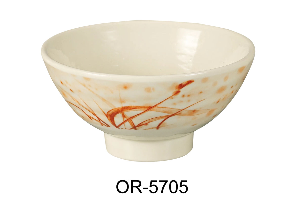Yanco Orchis 4 3/4" X 2 1/2"H Rice Bowl Gold Orchis 10 Oz