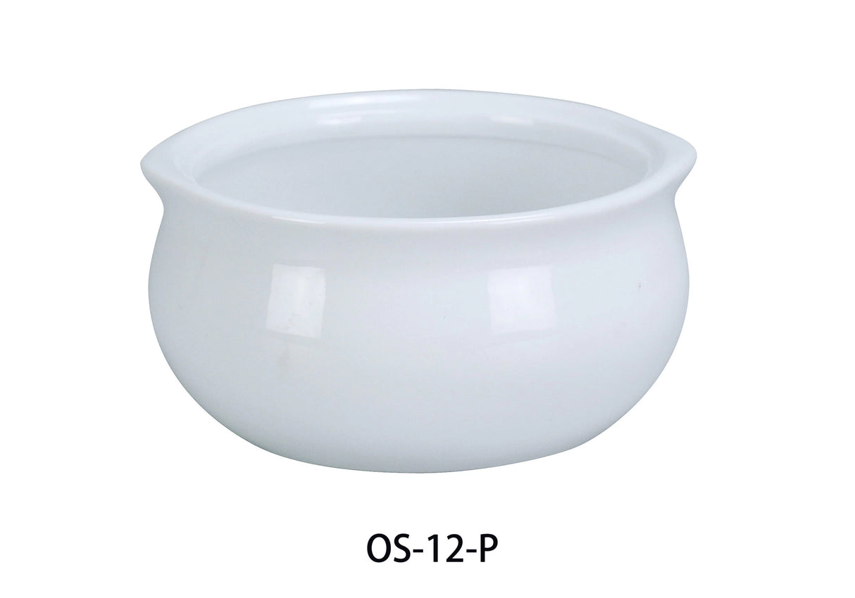Yanco OS-12-P 4 1/4"X2 1/4" ONION SOUP CROCK SUPER WHITE 12 OZ