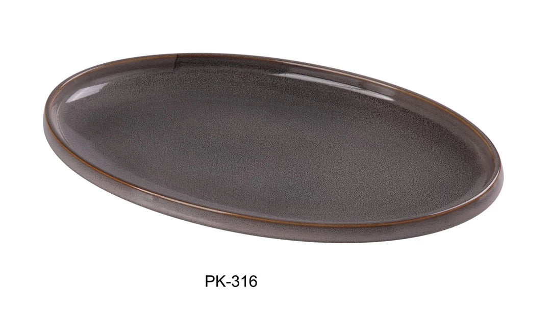 Yanco Peacock 16" X 10" X 1 1/2" Oval Plate