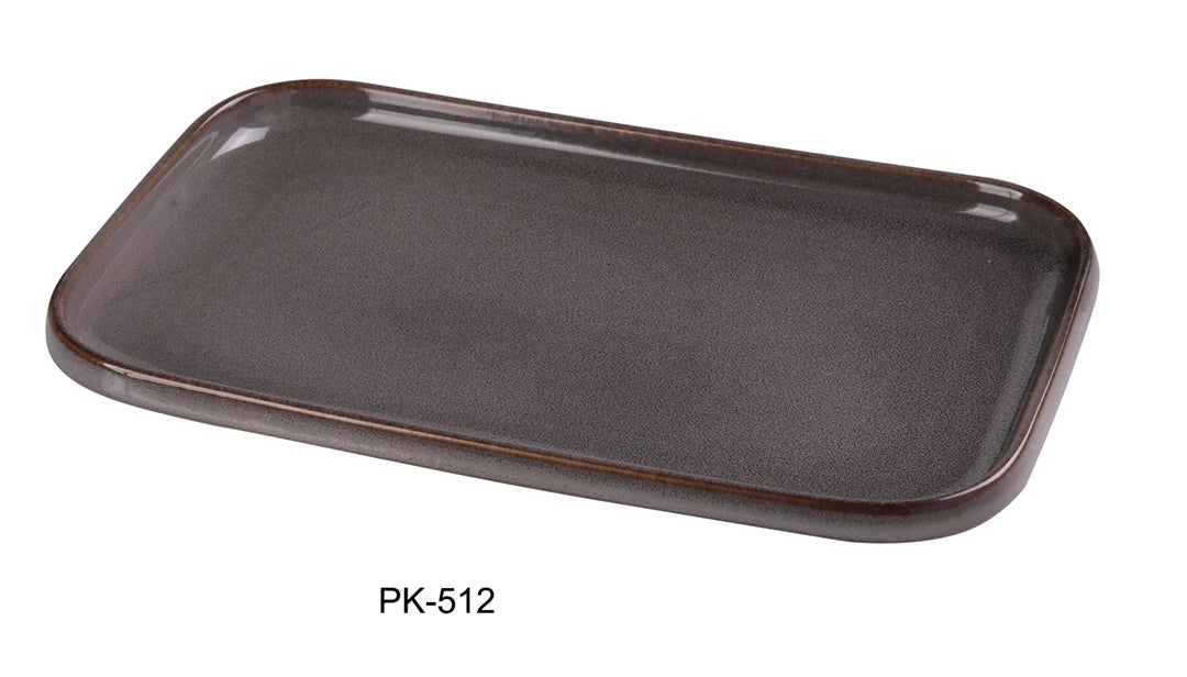 Yanco Peacock 12" X 7 1/2" X 1" Rectangular Sushi Plate