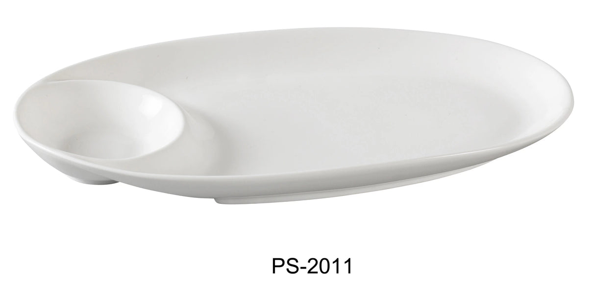 Yanco Piscataway 11" X 5 3/4" Oval Compartment