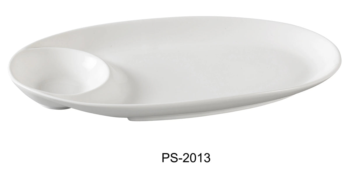Yanco Piscataway 13" X 7" Oval Compartment