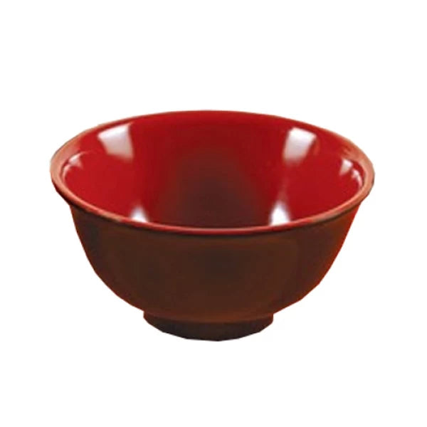Yanco BLACK & RED 4 1/2" RICE BOWL 8 OZ