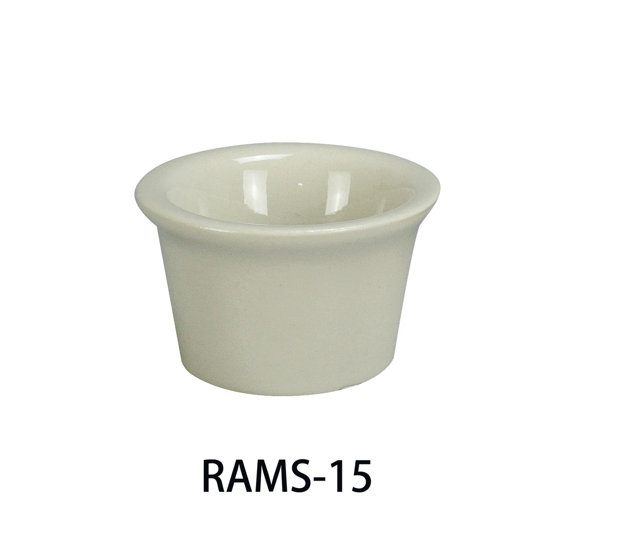 Yanco RAMS-15 2 3/8" X 1 1/2"H RAMEKIN 1.5 OZ SMOOTH AMERICAN WHITE