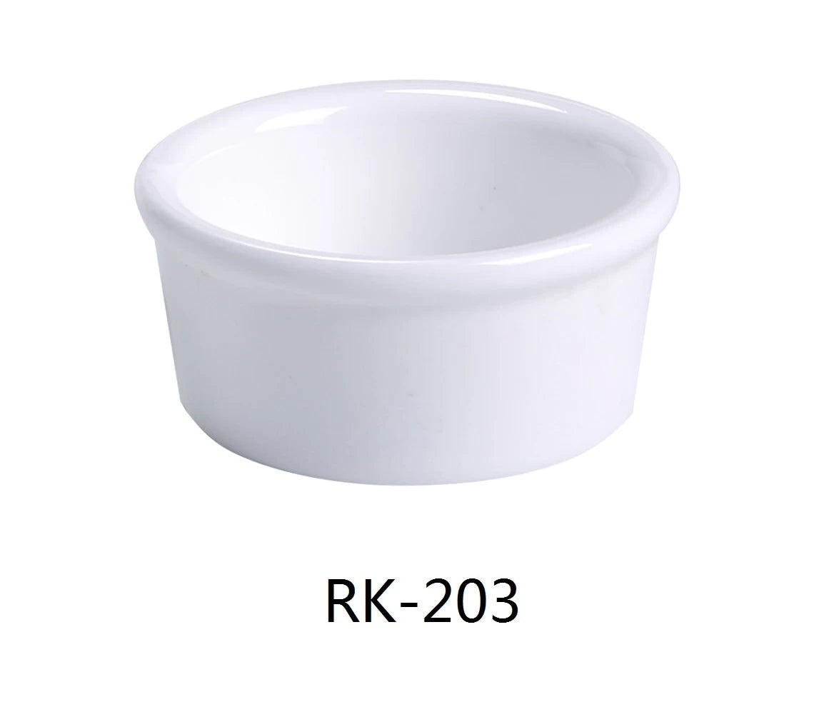 Yanco RK-203 2 3/4" X 1 1/4" SMOOTH RAMEKIN 2.5 OZ BONE WHITE