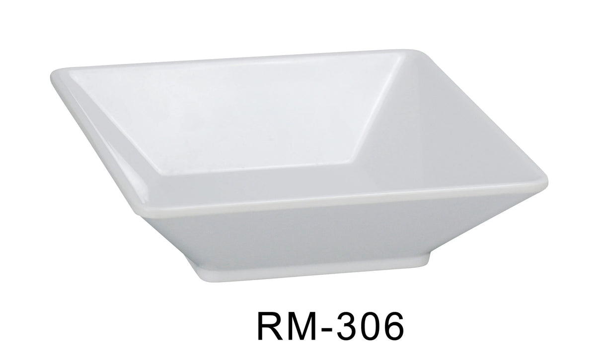 Yanco Rome 6" X 1 3/4"H Deep Square Plate 14 Oz