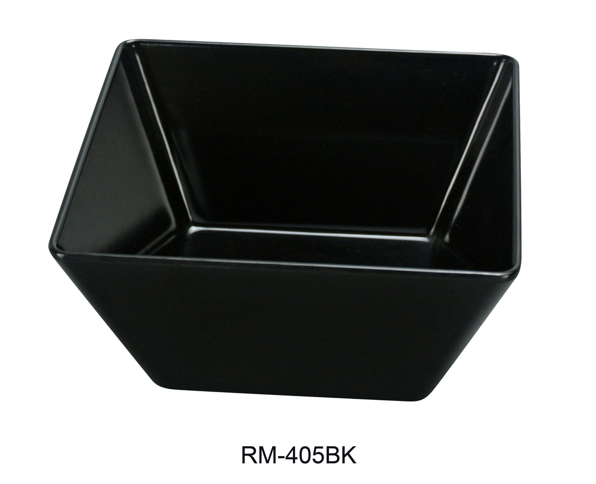 Yanco Rome-Black 5" X 2 3/4"H Square Bowl 18 Oz Black