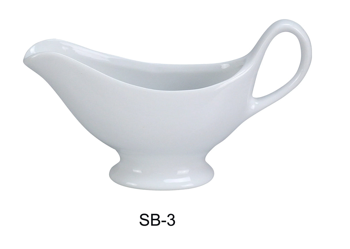 Yanco SB-3 7" X 2" X 2 1/4" SAUCE BOAT 3.5 OZ