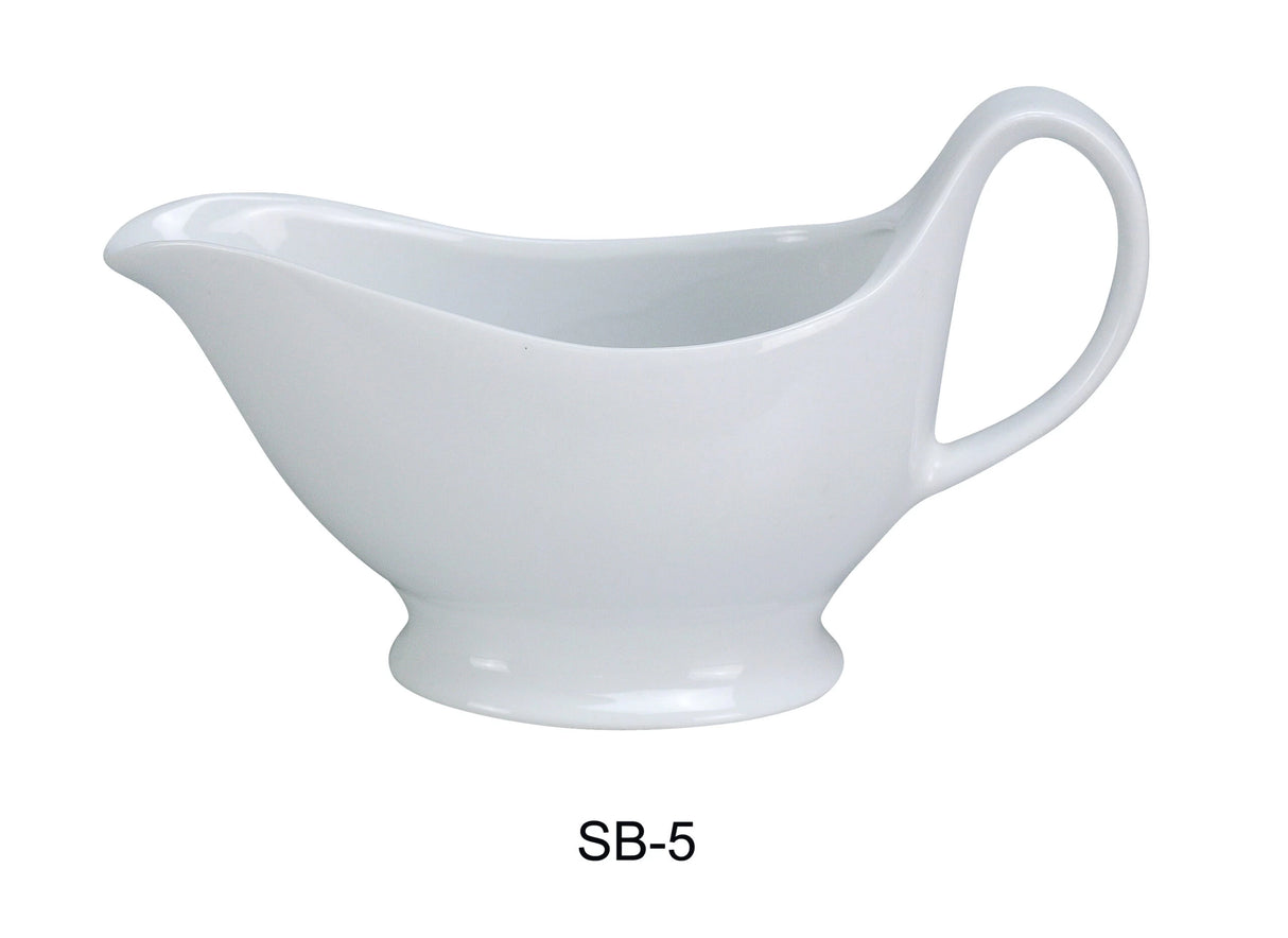 36 Pack Yanco SB-5 7" X 2 1/4" X 3 1/2" SAUCE BOAT 5.5 OZ