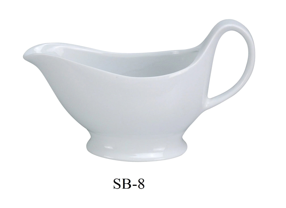 Yanco SB-8 8 1/2" X 2 1/2" X 5" SAUCE BOAT 8.5 OZ