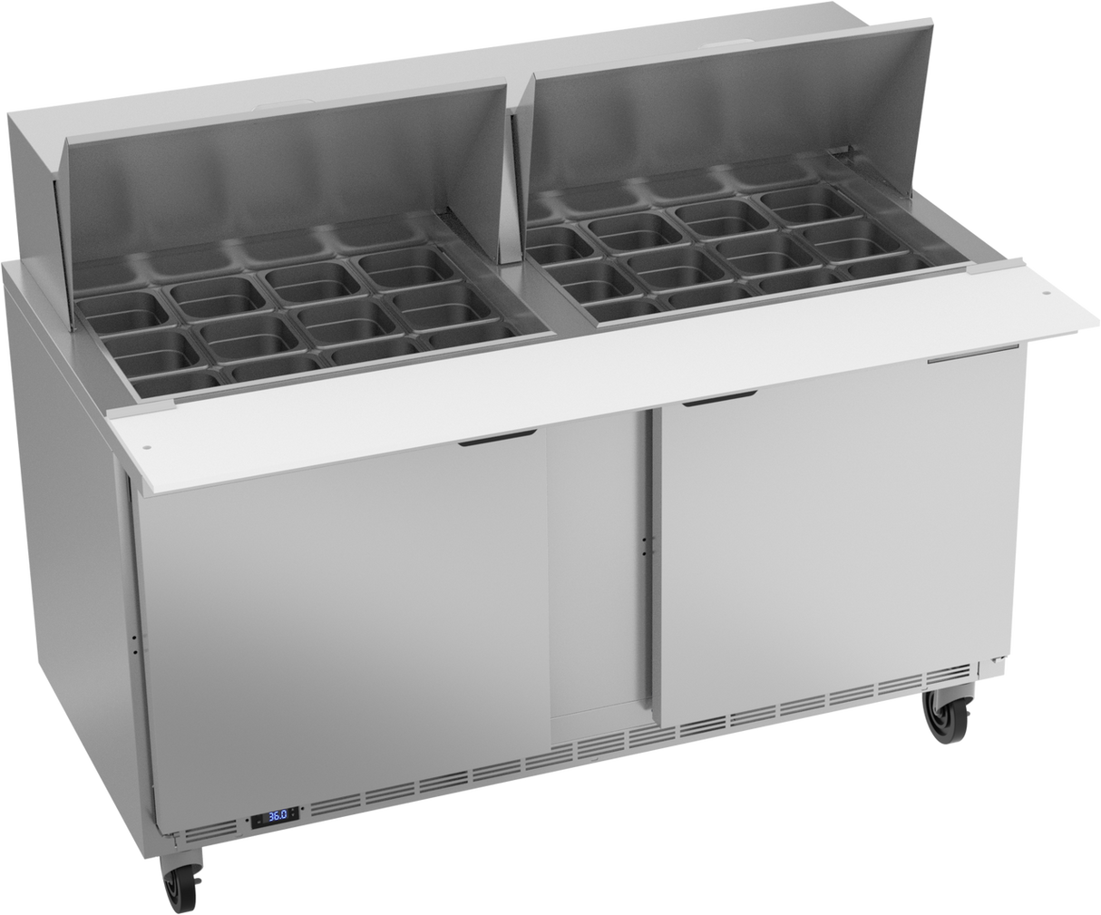 SPE60HC-24M | 60" Sandwich Prep Table Two Door Mega Top