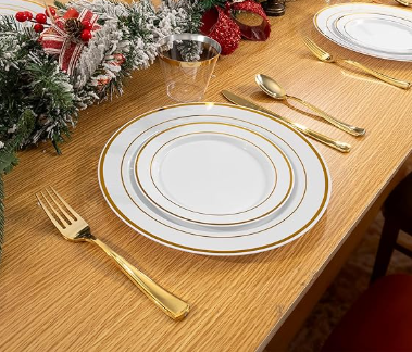 SANJIANG 6‘’ Golden edged plate- Dessert plate