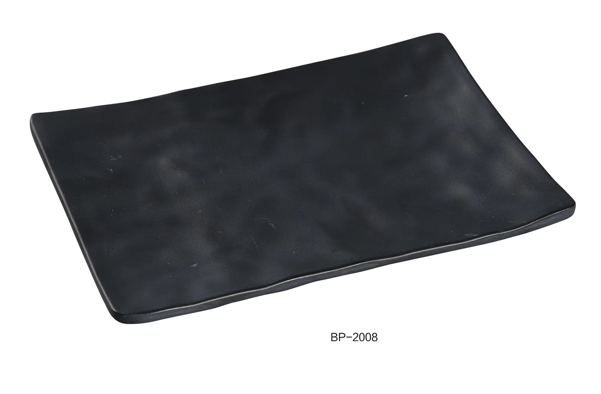 48 Pack Yanco BLACK PEARL 8" X 5 1/2" RECTANGULAR PLATE