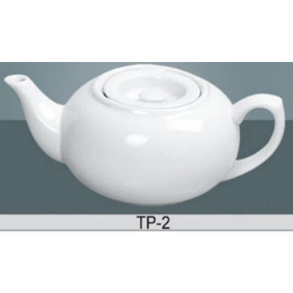 Yanco TP-2 8 1/4" X 5" X 3 1/4" COFFEE / TEA POT FLAT LID 24 OZ