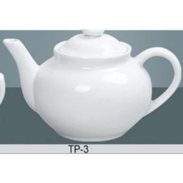 12 Pack Yanco TP-3 8 1/2" X 5 1/2" X 4 3/4" COFFEE / TEA POT RAISED LID 40 OZ