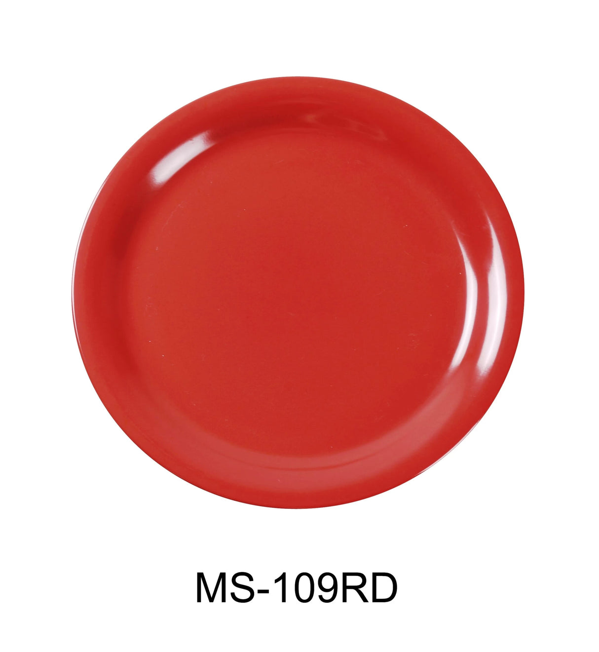 Yanco MILE STONE 9" Narrow Rim Round Plate Orange Red
