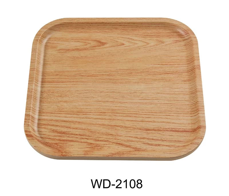 Yanco Wooden 8 1/8" Square Plate