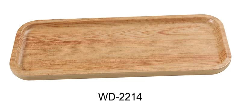 Yanco Wooden 14" X 5 3/4" Rectangular Plate