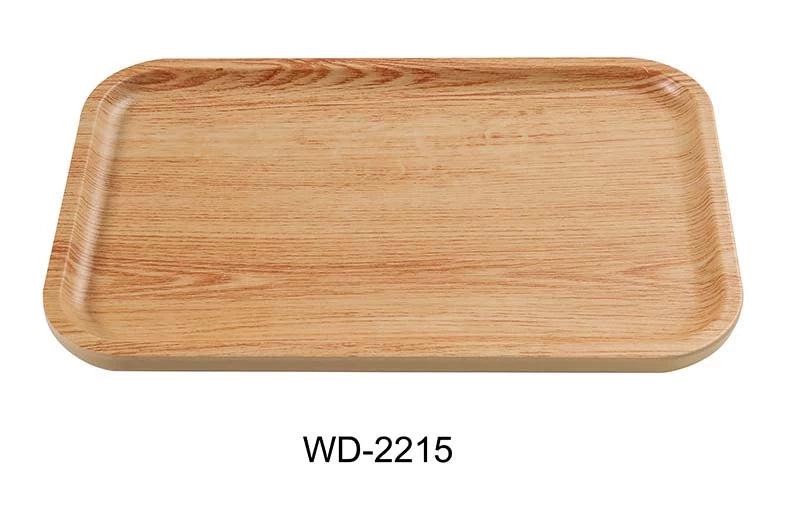 Yanco Wooden 14 1/8" X 9 1/2" Rectangular Plate