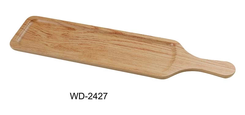 Yanco Wooden 27 1/2" X 5 1/2" Rectangular Tray With Handle