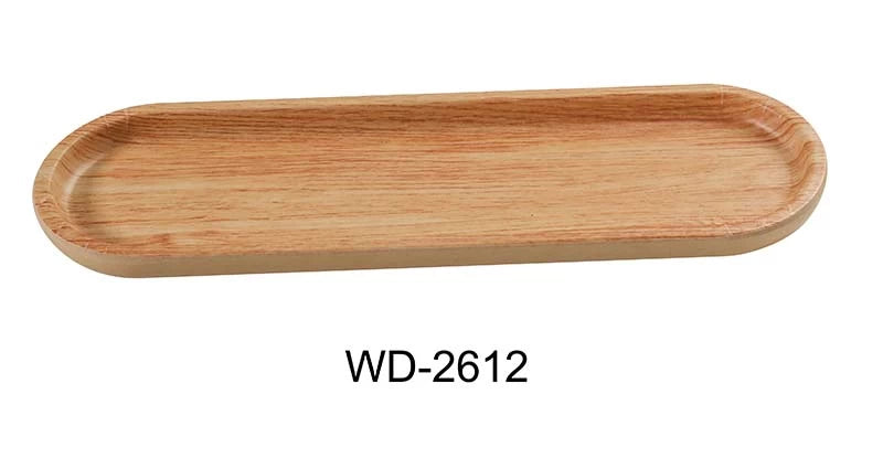 Yanco Wooden 11 3/4" X 3 1/2" Rectangular Sushi Tray