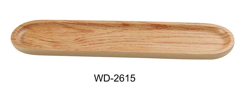 Yanco Wooden 15 1/2" X 3 1/2" Rectangular Sushi Tray