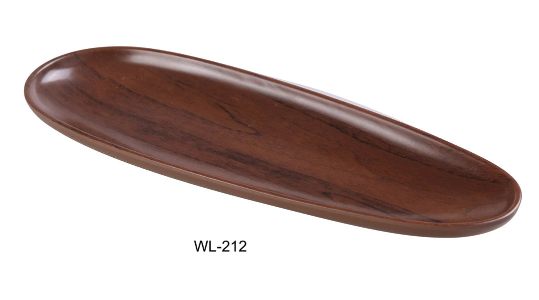 Yanco Woodland 12" X 4 1/4" X 1 1/8" Oval Plate