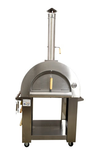 32″ Wood Fired Pizza Oven Stainless Steel with Red Enamel Coating Shield
32英寸红色不锈钢柴火披萨烤箱
