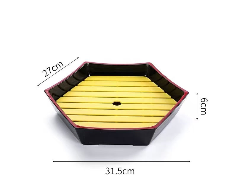 Hexagonal Chilled Sushi Plate