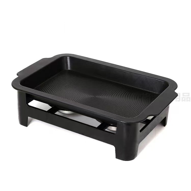 Japanese-Style Aluminum Grilled Fish Stove – Solid Alcohol Burner, Seafood Pan, Crawfish Hot Pot, Non-Stick BBQ Grill Rack