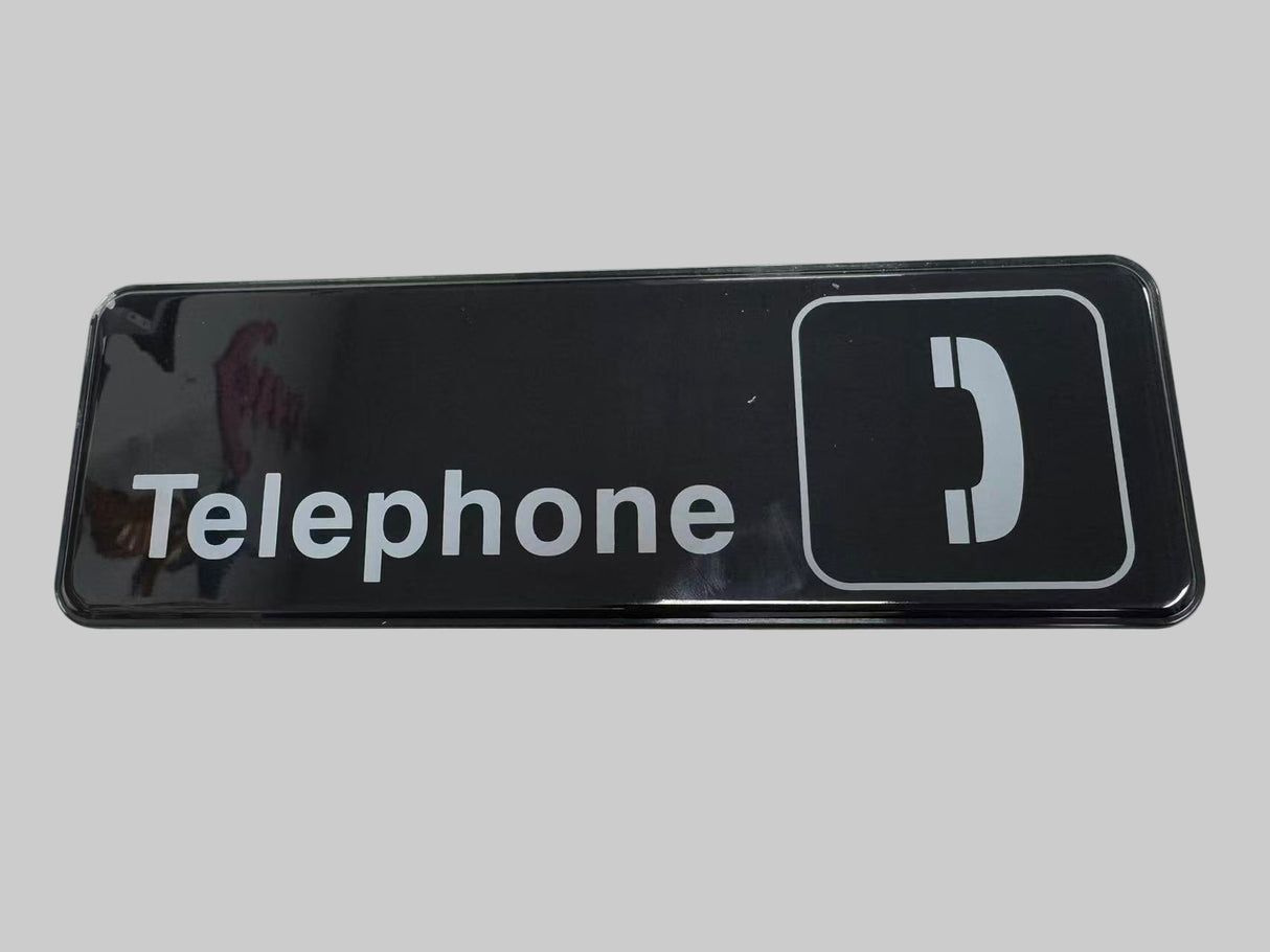 Door/Wall Sign- brushed gold-small -Telephone
