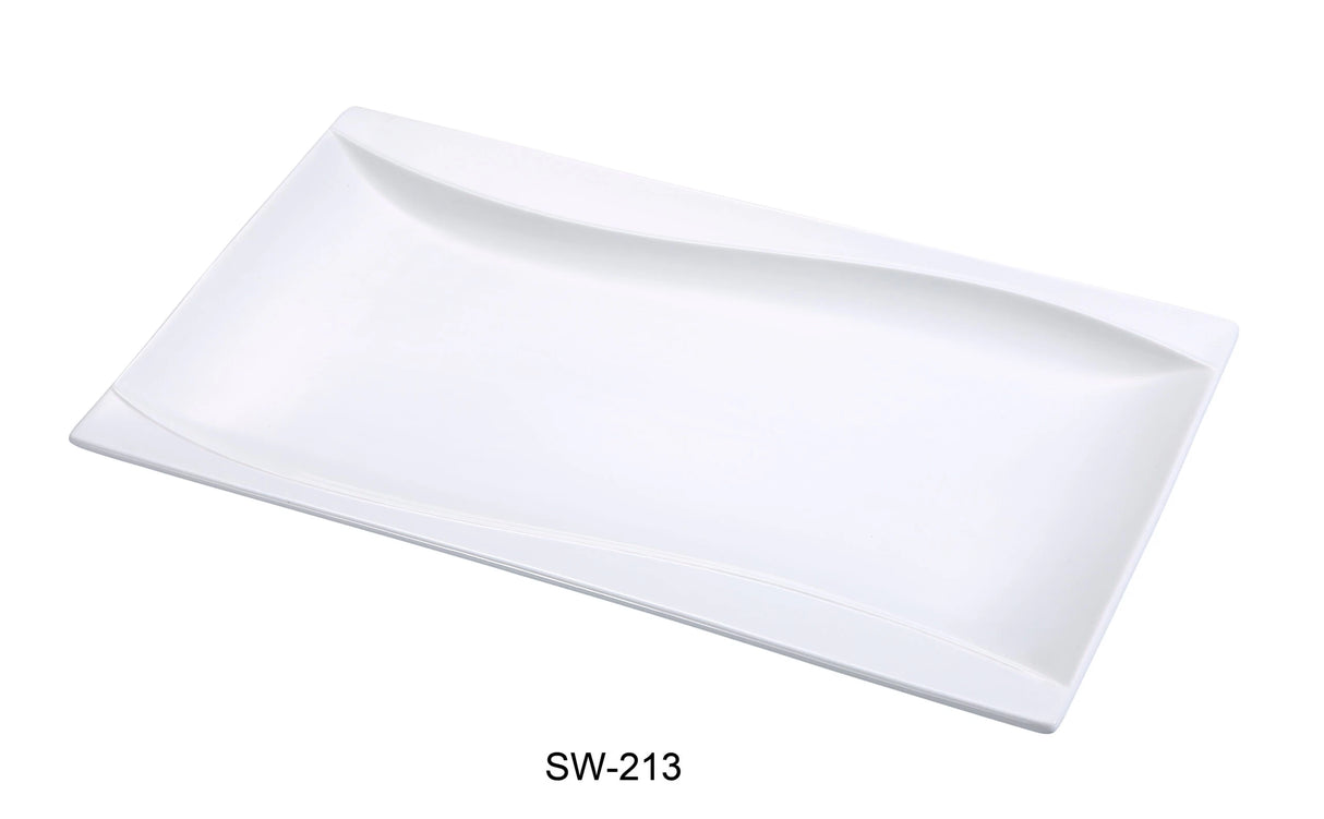 Yanco Sea Wave 13" X 8 1/4" Rectangular Plate