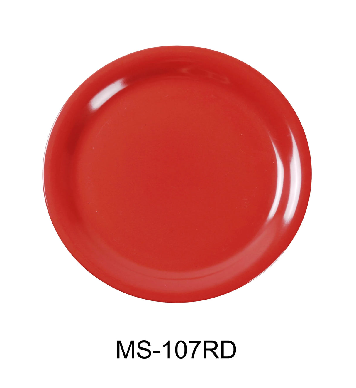 Yanco MILE STONE 7 1/2" Narrow Rim Round Plate Orange Red