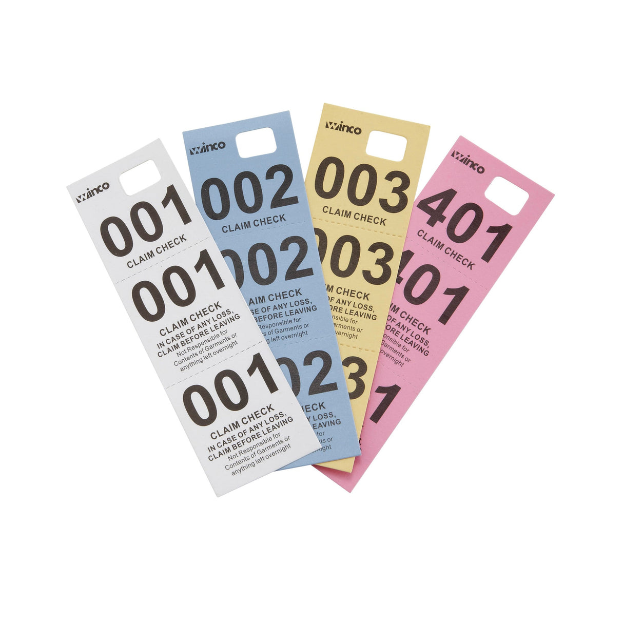 Coat Check Tickets, White, 500pcs/box