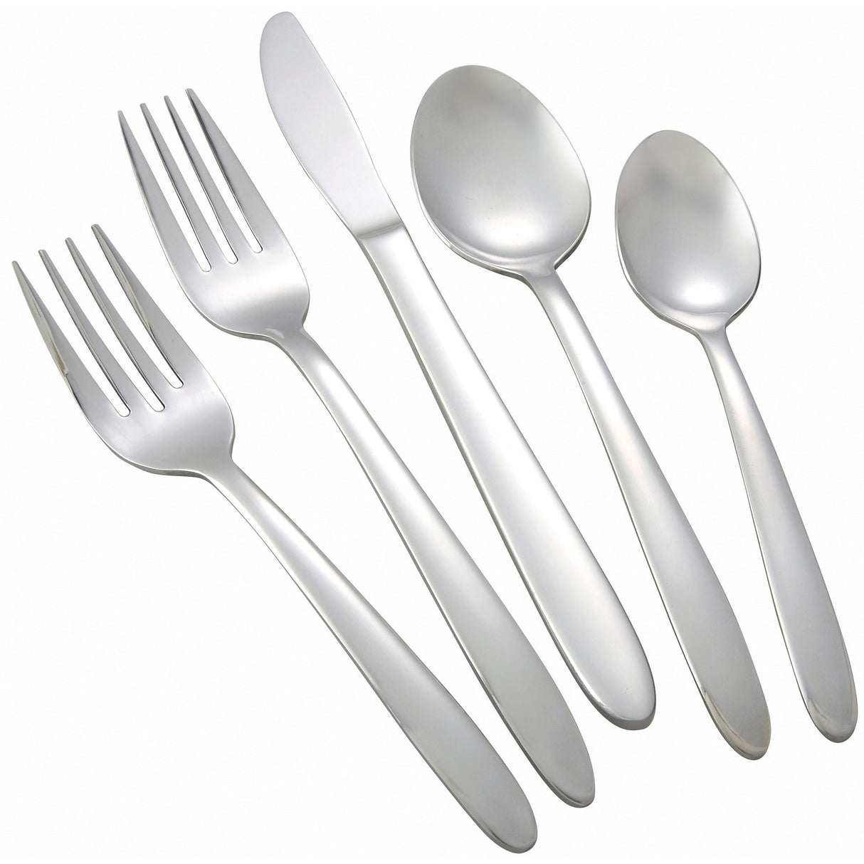 Flute Salad Fork, 18/0 Heavyweight