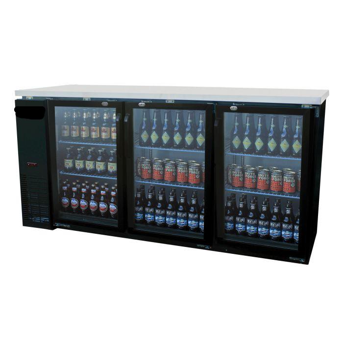 72″ Glass Door Back Bar Refrigerator