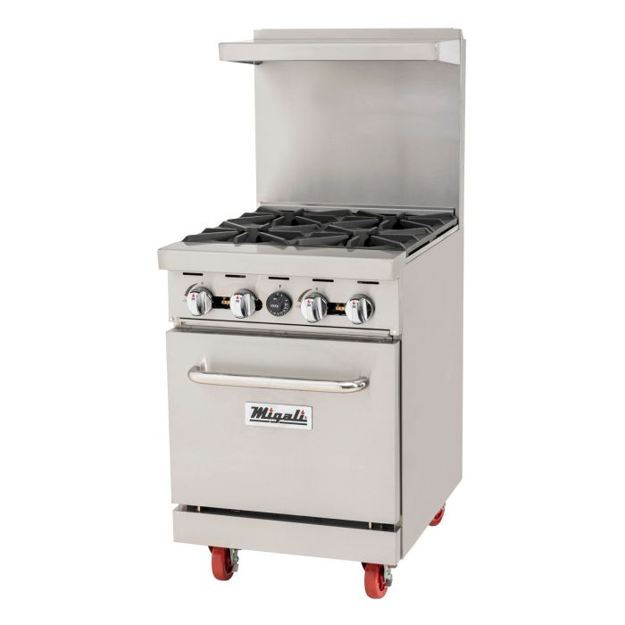 4 Burner Range, (1) Oven, Natural Gas