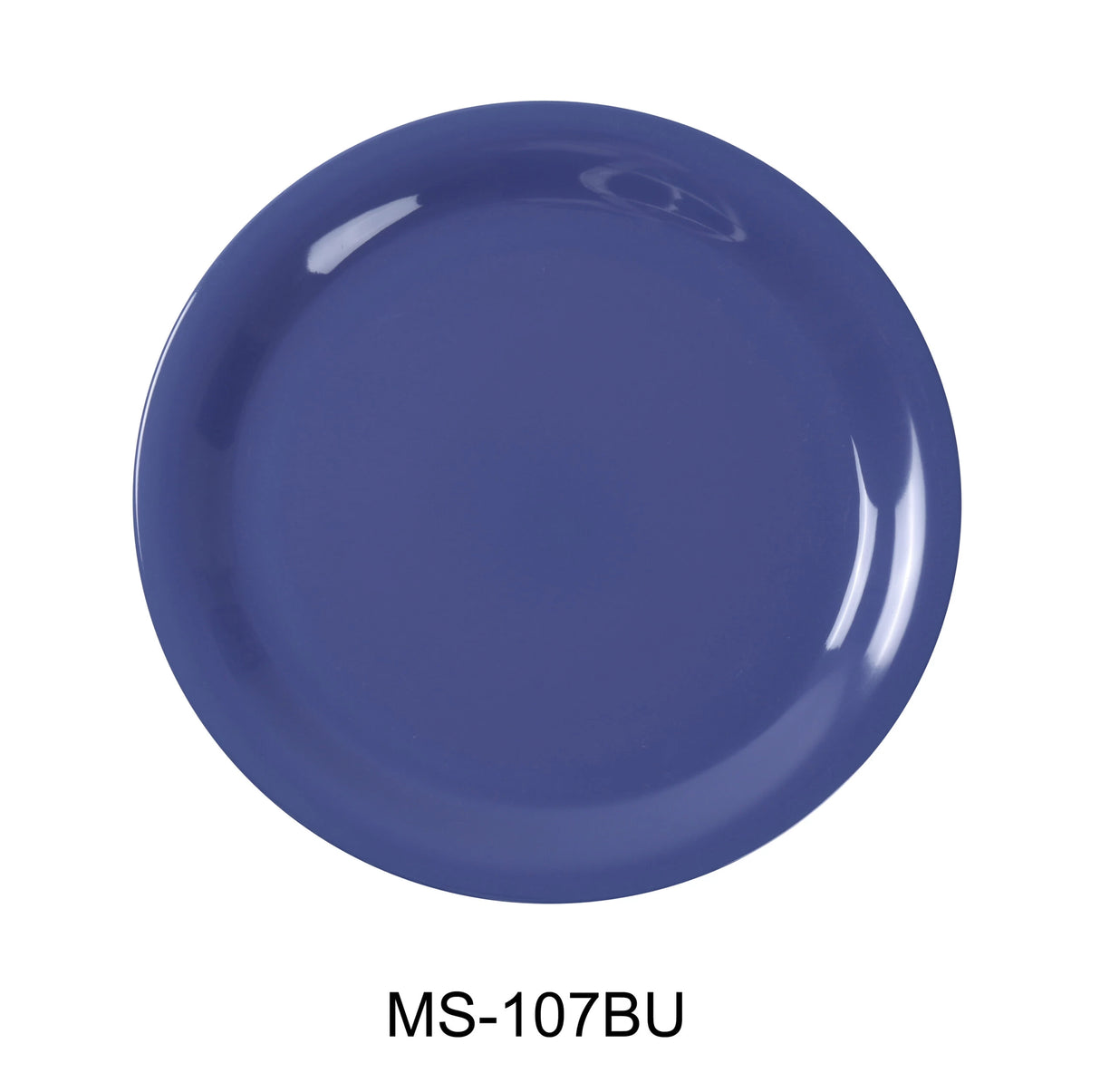 Yanco MILE STONE 7 1/2" NARROW RIM ROUND PLATE BLUE