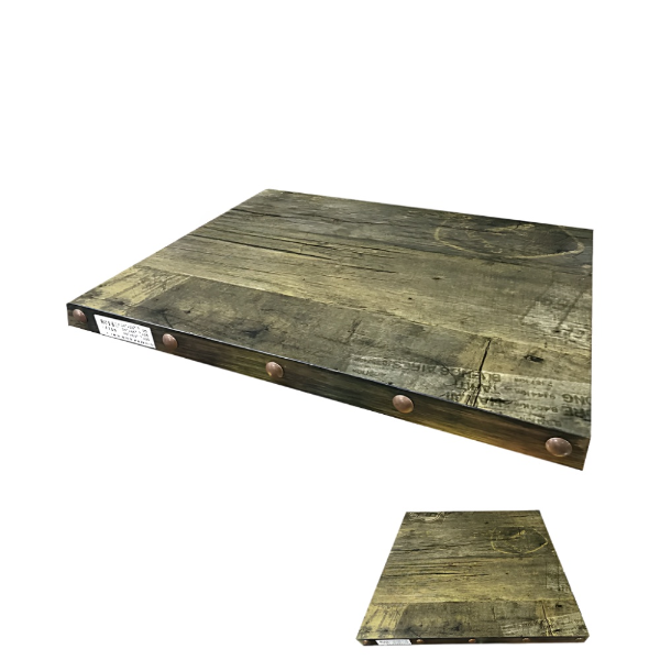 Antique License Plate Copper Nails Scratch-Resistant Desktop